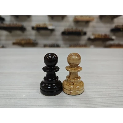 Шахматные фигуры Карельская береза Стаунтон люкс