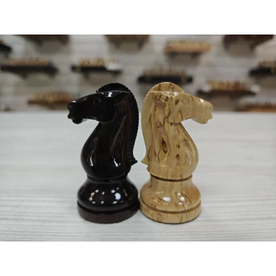 Шахматные фигуры Карельская береза Стаунтон люкс