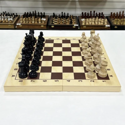 Шахматы деревянные гроссмейстерские с турнирными фигурами без утяжеления