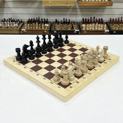 Шахматы деревянные гроссмейстерские с турнирными фигурами без утяжеления