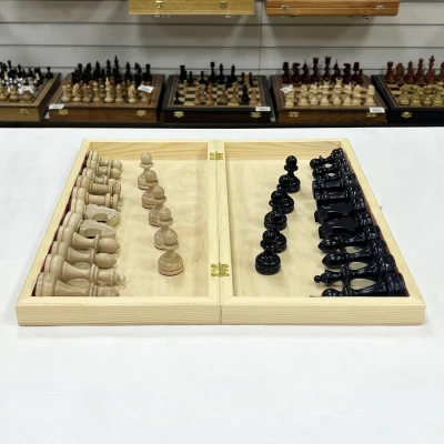 Шахматы деревянные гроссмейстерские с турнирными фигурами без утяжеления