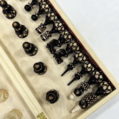 Шахматы гроссмейстерские деревянные с резными фигурами