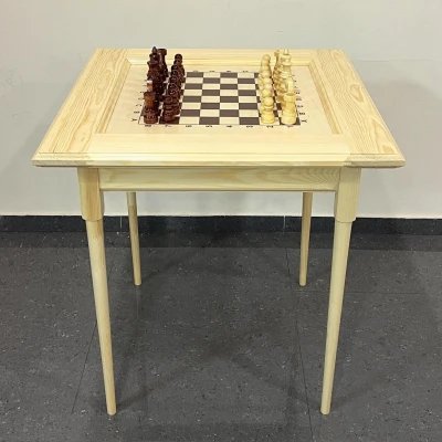 Шахматный стол гроссмейстерский с фигурами и ящиком 73 см