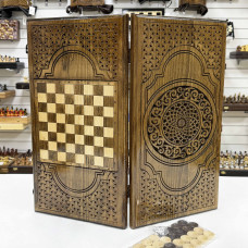 Нарды эксклюзивные из массива бука Античные большие Нарды эксклюзивные из массива бука Античные большие