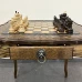 Шахматный стол резной из массива ясеня с фигурами из граба