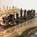 Шахматный стол резной из массива ясеня Суприм
