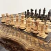 Шахматный стол резной из массива ясеня Суприм