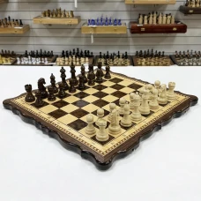 Шахматы деревянные эксклюзивные из ореха и бука Узорные Шахматы деревянные эксклюзивные из ореха и бука Узорные