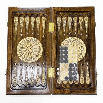 Нарды деревянные из массива бука Традиционные 50 см