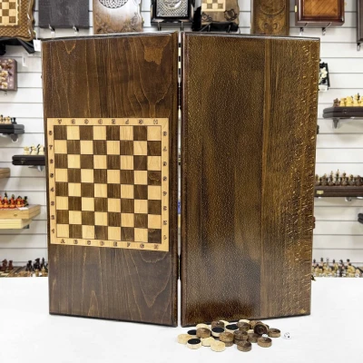 Нарды деревянные из массива бука Традиционные 60 см Нарды деревянные из массива бука Традиционные 60 см