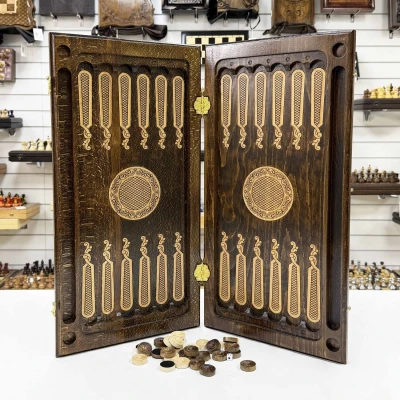 Нарды деревянные из массива бука Традиционные 60 см Нарды деревянные из массива бука Традиционные 60 см