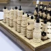 Шахматы ручной работы резные на нескладной доске Русские воины