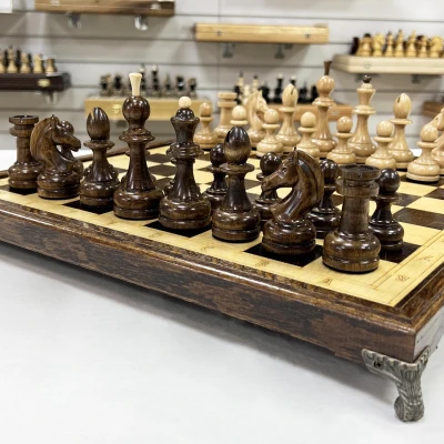 Шахматы нескладные дуб Премиальные люкс