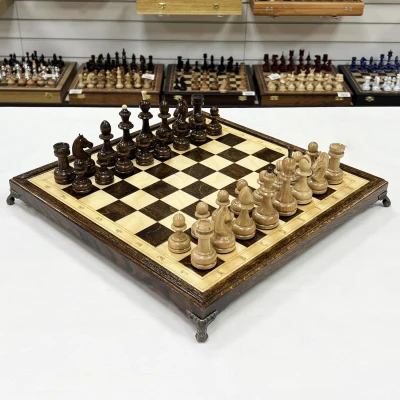 Шахматы нескладные дуб Премиальные люкс