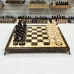 Шахматы подарочные нескладные дуб с резными фигурами из липы