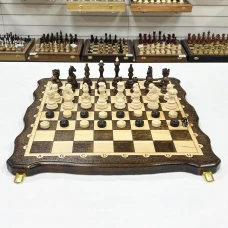 Набор 3 в 1 шахматы нарды шашки из массива бука Бастион матовые