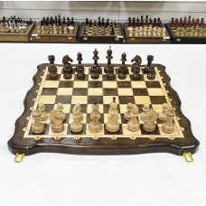 Шахматы нарды шашки резные из бука с фигурами из граба