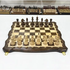 Шахматы нарды шашки резные из бука с фигурами из граба