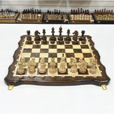 Шахматы нарды шашки резные из бука с фигурами из граба