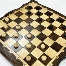 Набор 3 в 1 шахматы нарды шашки из массива бука Суприм