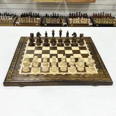 Набор 3 в 1 шахматы нарды шашки Бастион глянцевые