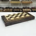 Шахматная доска 3 в 1 прямая резная массив бука без фигур