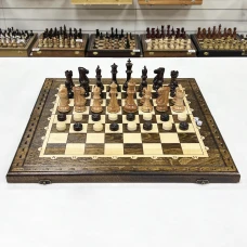 Шахматы нарды шашки из массива бука резные Суприм утяжеленные