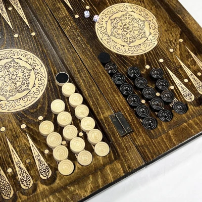 Шахматы нарды шашки из массива бука резные Суприм утяжеленные