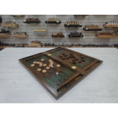 Нарды ручной работы из массива бука 60см Слон