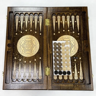 Нарды ручной работы из массива бука 60см Полумесяц