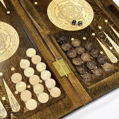 Нарды ручной работы из массива бука 60см Полумесяц