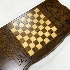 Нарды резные деревянные Скорпион 60 см с чехлом