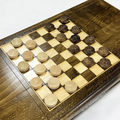 Нарды резные ручной работы из массива бука светлый орнамент большие 60 см