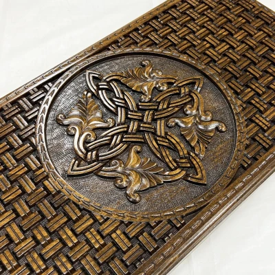 Нарды эксклюзивные деревянные ручной работы 60 см с чехлом