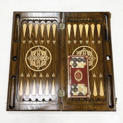 Нарды эксклюзивные деревянные ручной работы 60 см с чехлом