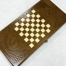 Нарды деревянные дорожные 40 см Герб России