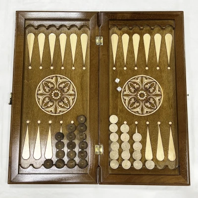 Нарды деревянные дорожные 50 см Орнамент