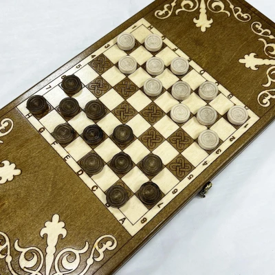 Нарды деревянные дорожные 50 см Орнамент