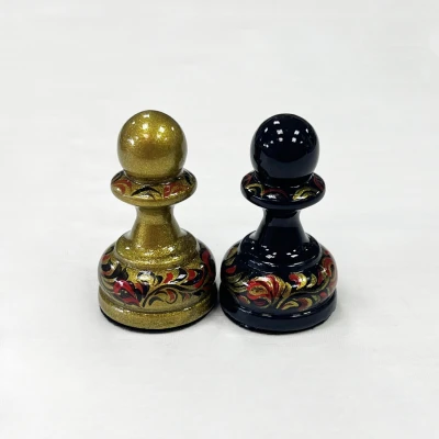 Шахматные фигуры Хохлома премиум ручной работы