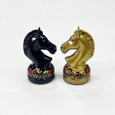 Шахматные фигуры Хохлома премиум ручной работы