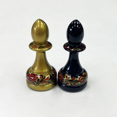 Шахматные фигуры Хохлома премиум ручной работы