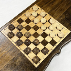 Нарды из массива бука художественная роспись Конь ручная работа 60 см