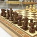 Шахматы профессиональные с утяжеленными фигурами Эндшпиль из самшита и ореха большие