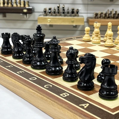 Шахматы турнирные Гамбит красное дерево большие 50 на 50 см
