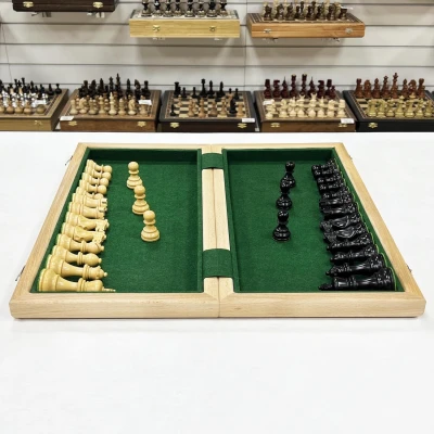 Шахматы турнирные Гамбит красное дерево большие 50 на 50 см