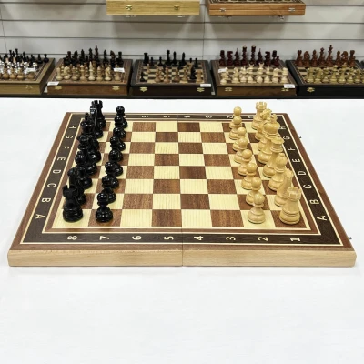 Шахматы турнирные Гамбит красное дерево большие 50 на 50 см