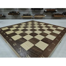 Шахматная доска интарсия орех 41.5 см без фигур