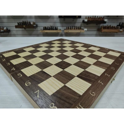 Шахматная доска интарсия орех 41.5 см без фигур