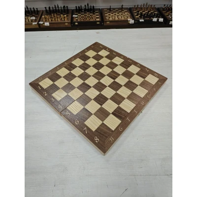 Шахматная доска интарсия орех 41.5 см без фигур