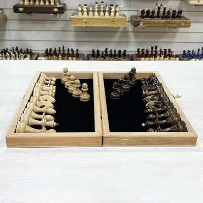 Шахматы классические орех Премиальные люкс